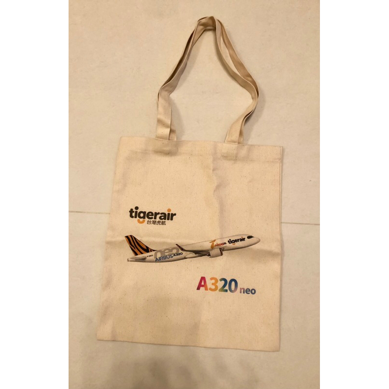 全新原價480元 台灣虎航 A320 帆布袋 tiger air tigerair 環保袋 A320neo 帆布袋