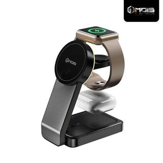 MOIS 摩世 三合一磁吸無線充電座 iPhone MagSafe Apple Watch 手錶充電座 磁吸充電