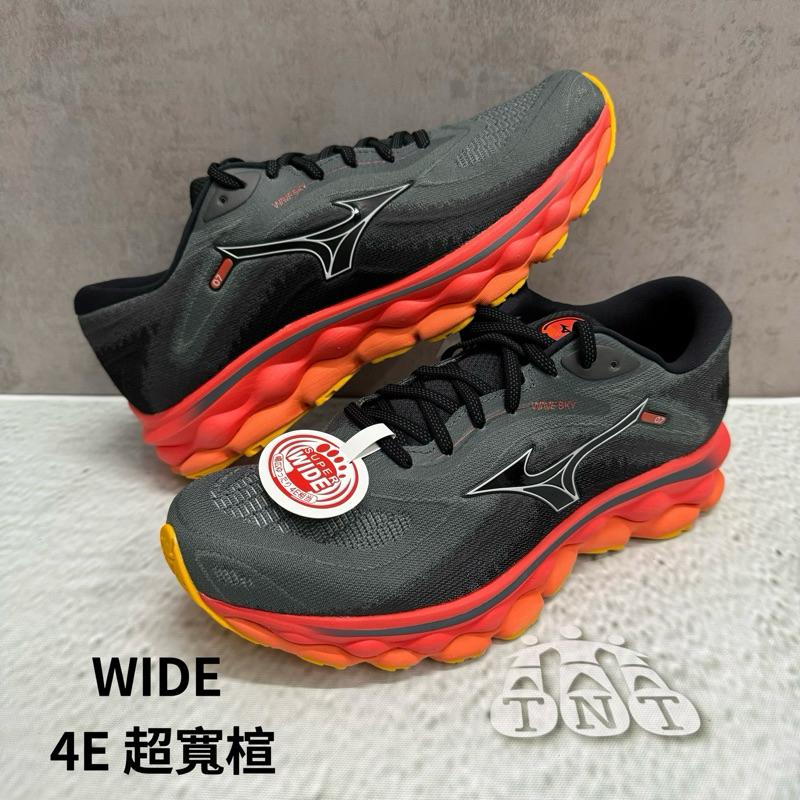 《TNT運動廣場》Mizuno WAVE SKY 7 SW 男 4E超寬楦 避震 慢跑鞋 J1GC231151