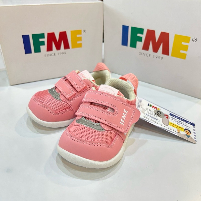 IFME童鞋 🌼 一片黏帶系列女童布鞋-粉色