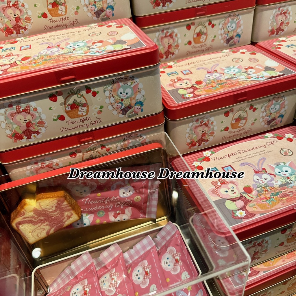 東京迪士尼 2024 春季 草莓 達菲 雪莉玫 史黛拉兔 畫家貓 玲娜貝爾 鐵盒 磅蛋糕 點心 禮盒