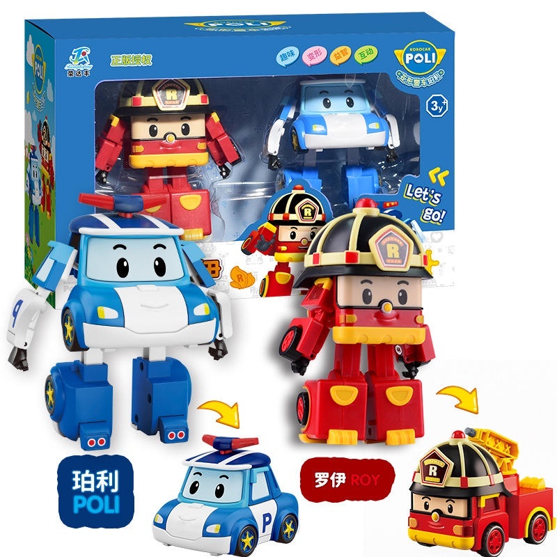 【依琪買吧】24現貨 POLI變形 正版授權變形 救援小英雄波力玩具 機器人消防車 救援隊益智汽車 珀利