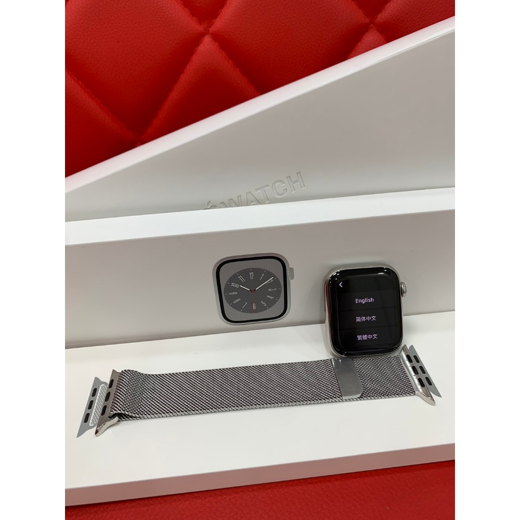 【艾爾巴二手】Apple Watch S8 LTE 45mm (A2775) 不繡鋼 銀#二手手錶#錦州店 56YFH