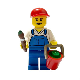 LEGO 樂高 40118 紅帽藍色吊帶褲 畫家 含畫筆和畫桶 全新品, 抽屜盒 收納盒 積木盒