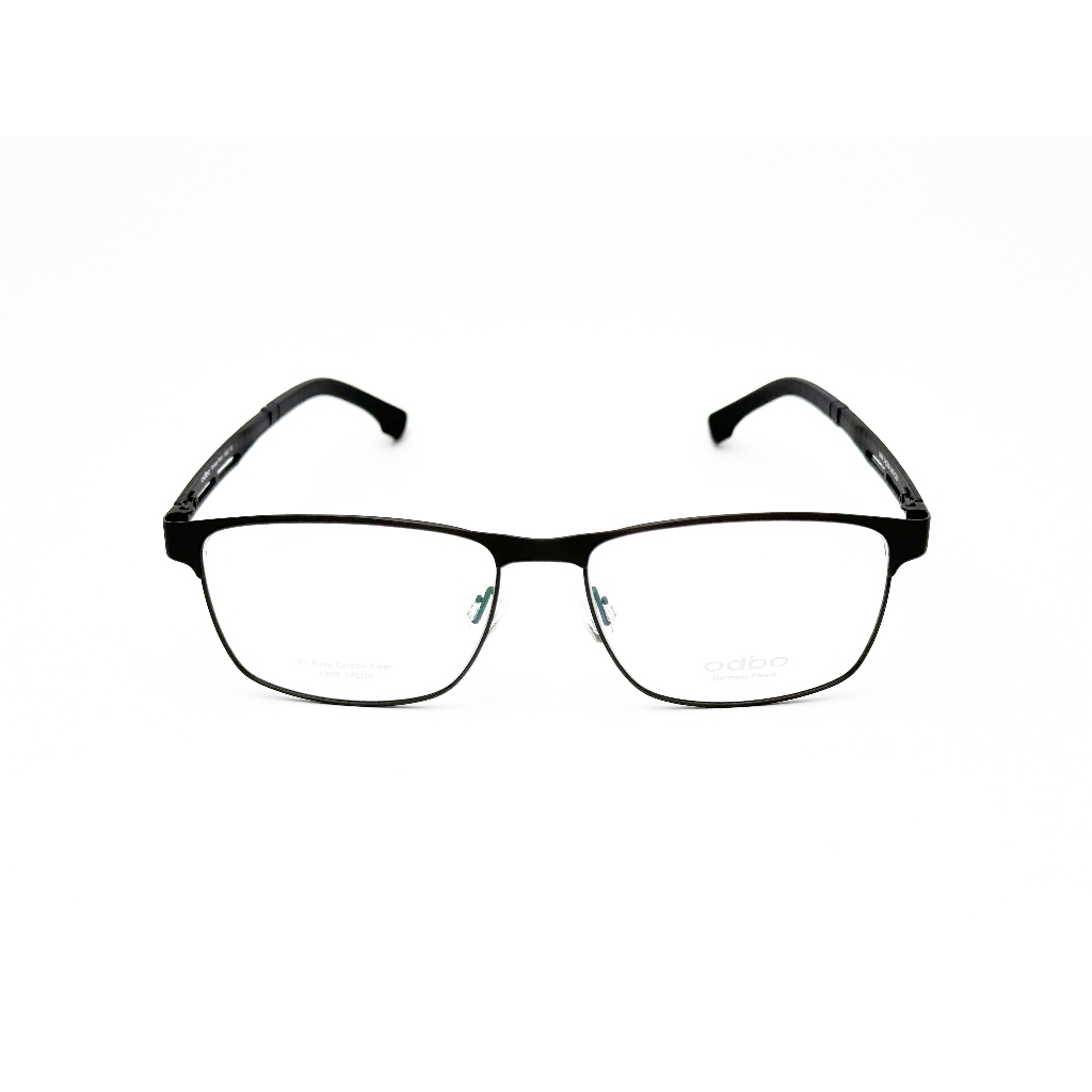 【全新特價】odbo 鈦金屬光學眼鏡鏡框 1890 C2B 消光鐵灰色-碳纖維紋路 輕量化無螺絲設計