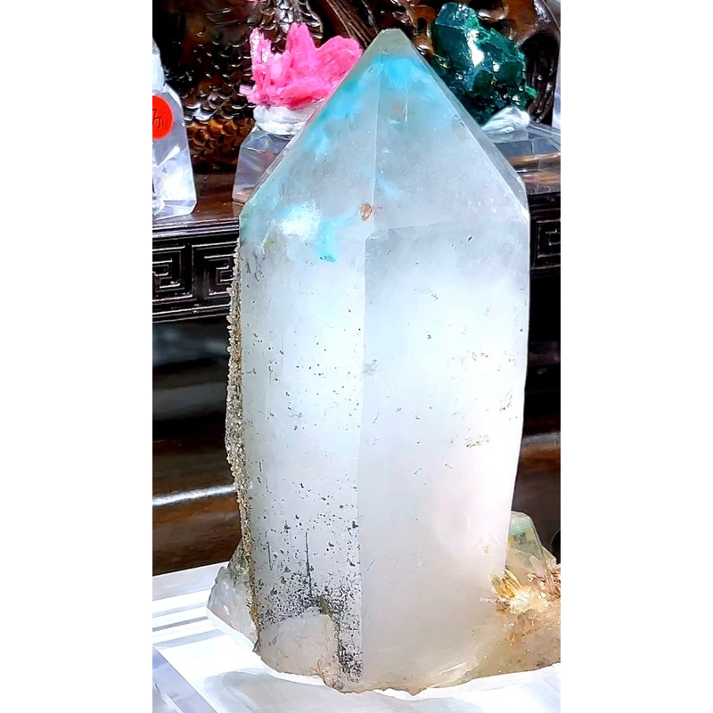 分享Ajoite 阿猴水晶 水晶療癒 礦石 礦標 奇石 原礦 白水晶 黃水晶 紫水晶 螢石 水晶柱 晶洞