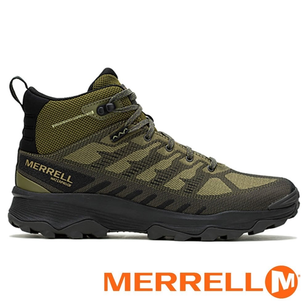 【MERRELL 美國】SPEED ECO WP男 中筒防水健行鞋『深綠』037539