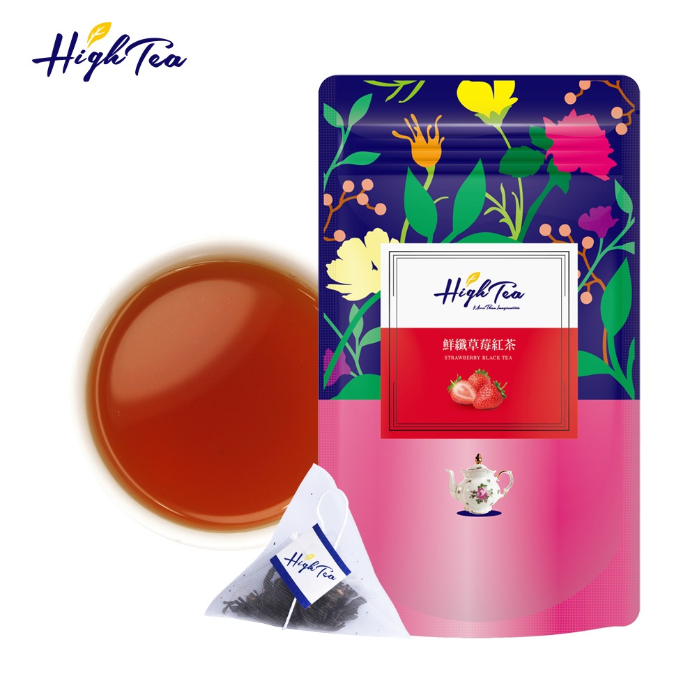 【High Tea】鮮纖草莓紅茶 x 12入/袋 (美國加州甜查理) 茶包 紅茶 草莓 紅茶茶包