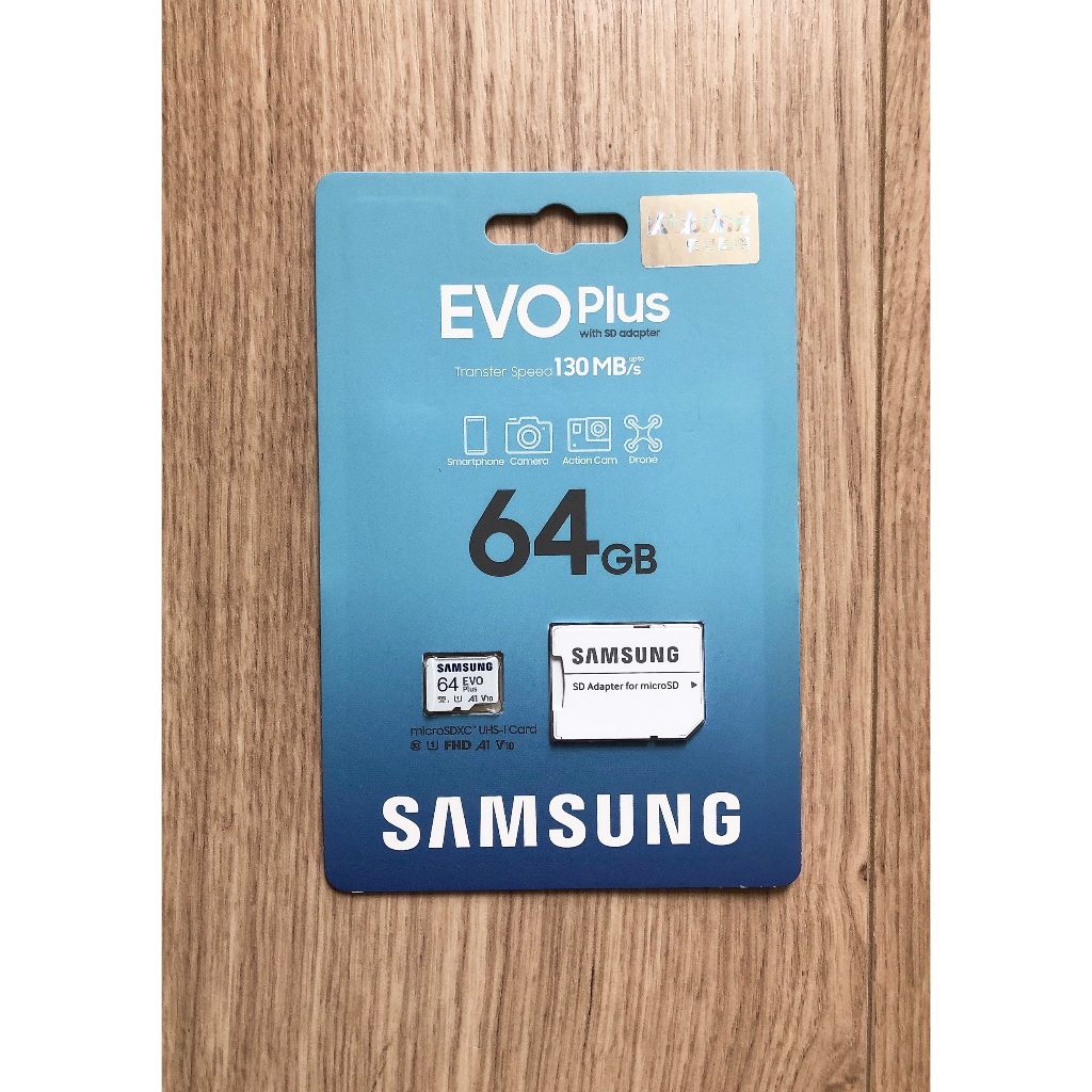SAMSUNG 三星 EVO Plus microSD 64GB記憶卡(附轉卡) 全新