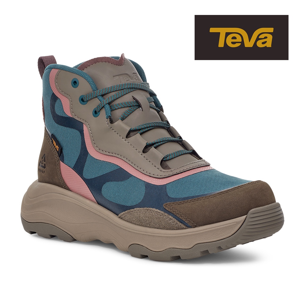 【TEVA】女健行鞋 高筒防潑水 戶外登山鞋/休閒鞋- Geotrecca RP 迷彩木(原廠)