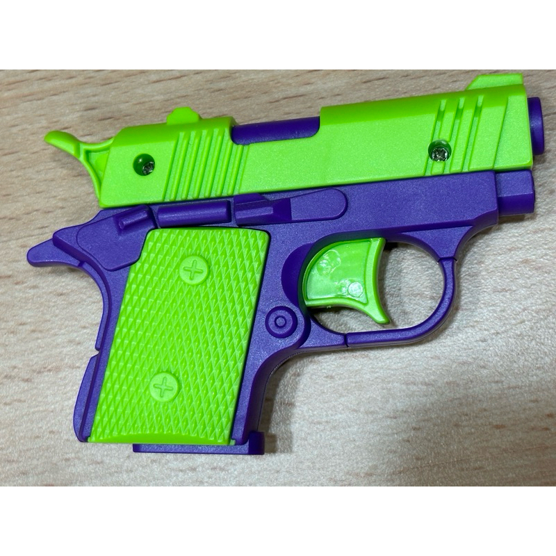 （近全新）蘿蔔玩具手槍 壓玩具 重力玩具 3D打印迷你手槍 重力玩具槍 搞怪 解壓玩具 不可發射 可拆卸組裝 掛件