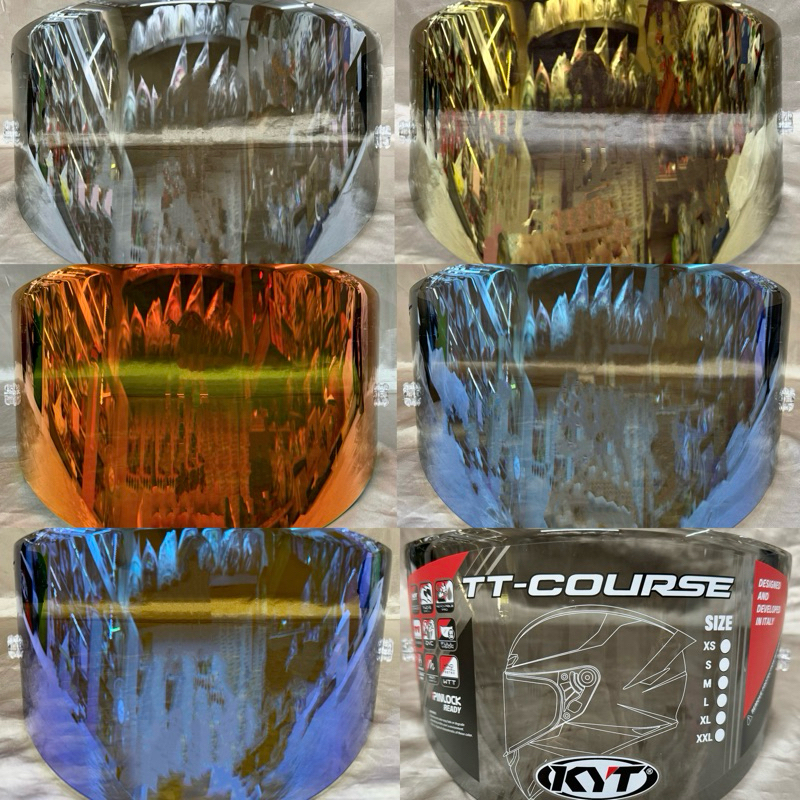 KYT TT-COURSE(TTC) TTC 配件 鏡片 深墨 電鍍藍 多層膜 多層膜電鍍紅 專用電鍍鏡片 KYT鏡片