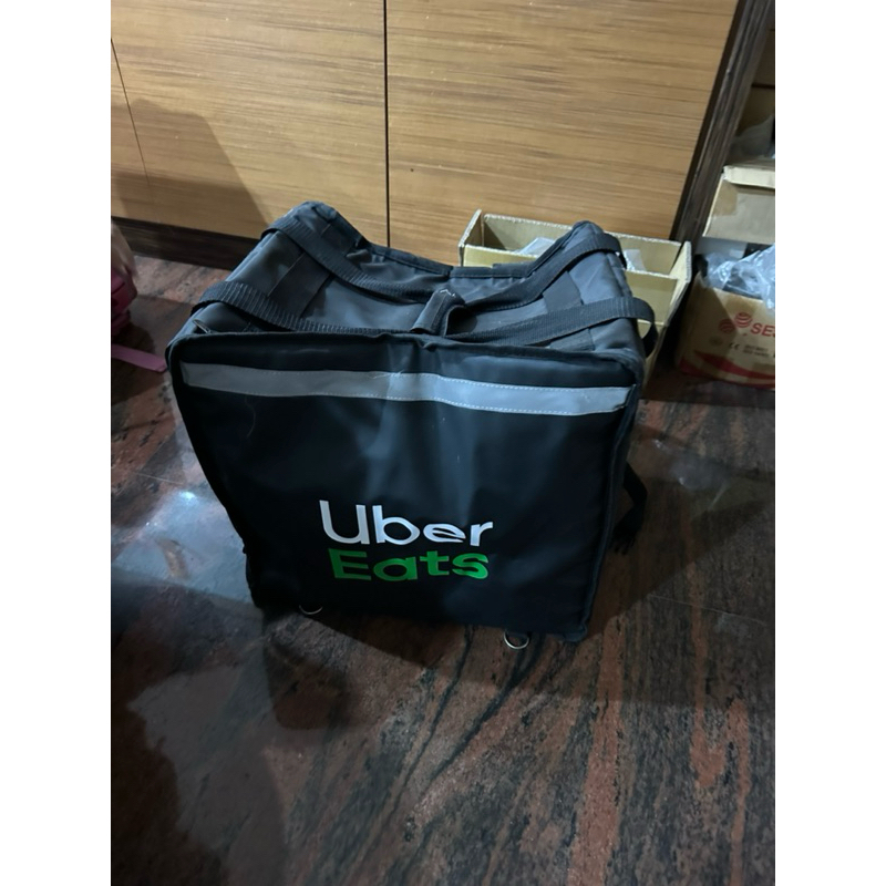uber大箱走路包/Uber eats 黑色大包外送大箱 九成新