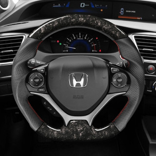 SUGO汽車精品 本田 HONDA CIVIC 9/9.5代/喜美九代 專用鍛造紋碳纖維 變形蟲方向盤