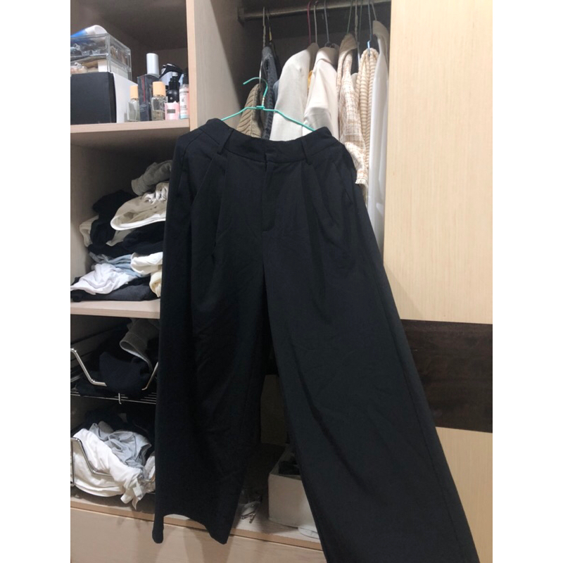 GU-西裝彈性褲頭寬褲✨全新沒穿過便宜賣