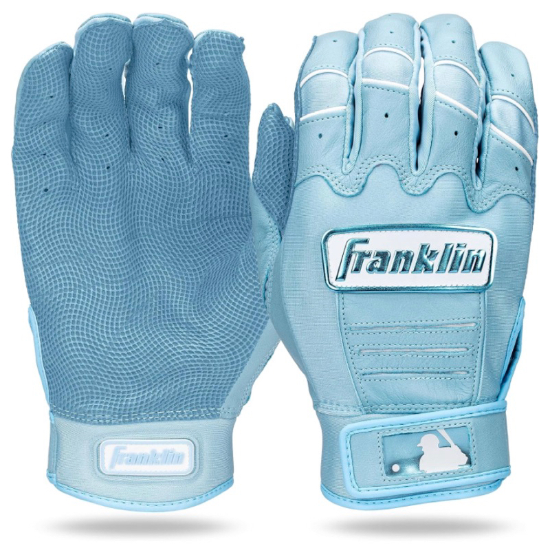Franklin CFX Pro Highlight 打擊手套 XL號 羊皮 淺藍色 水藍色 打套 MLB 高階打擊手套