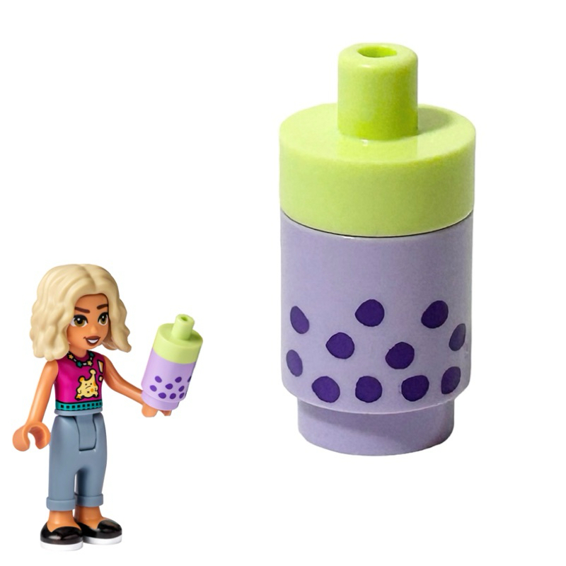 LEGO 樂高 80111 深紫色 珍珠奶茶 全新品, 配件 41733 農曆 新年 遊行 珍奶 薰衣草色 印刷磚 飲料