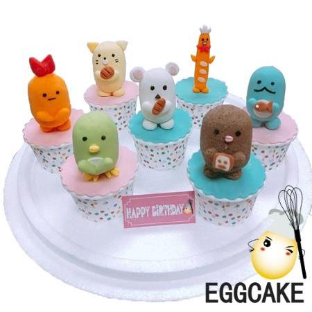 【艾格創意蛋糕】 ★ ★   立體角落生物杯子蛋糕     奶油蛋糕 生日蛋糕 造型蛋糕   角落生物蛋糕