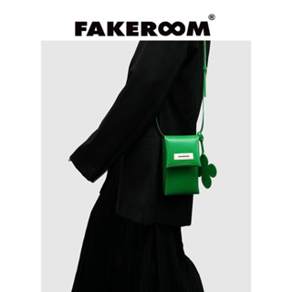 【FAKEROOM】豎版斜垮小花手機包(綠色) 2024新色