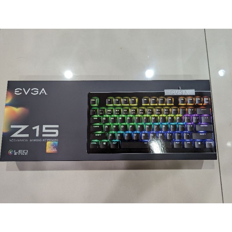 全新 EVGA Z15 RGB 銀軸 電競鍵盤