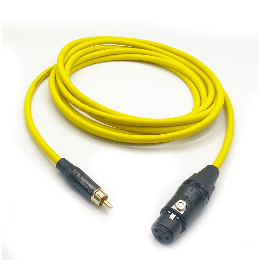 免運 RCA-XLR母 黃色 多色可選 台製 含發票 麥克風線 XLR 非平衡線 MIC 麥線 監聽線 音樂線材