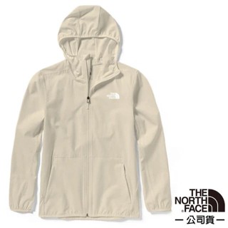【美國 The North Face】男 款防風防潑水防曬連帽輕薄外套 風衣 夾克/DWR防潑水面料 米色 7WCY