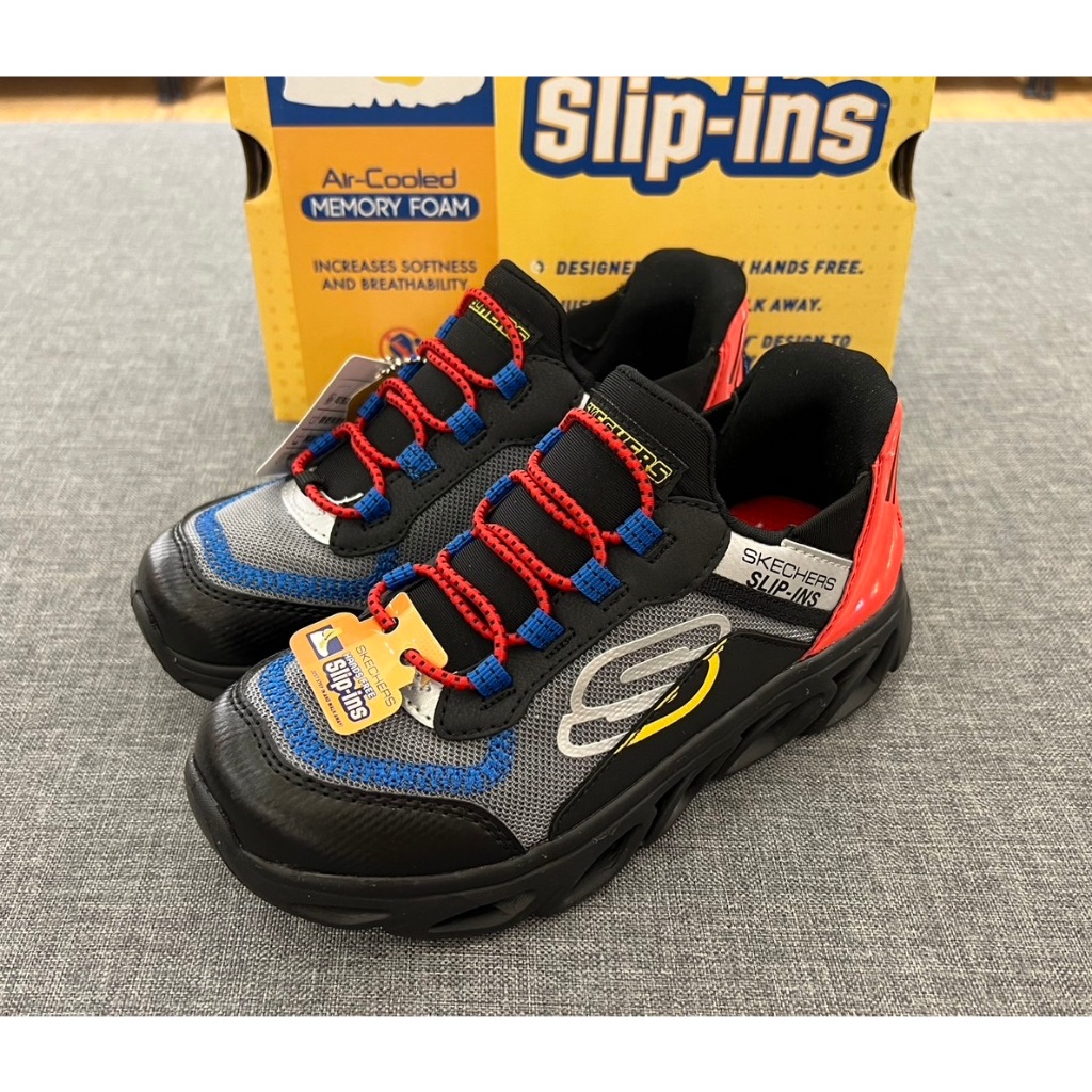 【全新】SKECHERS 男童輕量運動鞋 上學包鞋 可洗衣機清洗 跑步體育社團鞋 Slip-ins快穿鞋 久站舒適避震