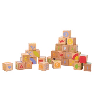 荷蘭New Classic Toys 北歐ABC字母認知堆疊積木-10818-集點購