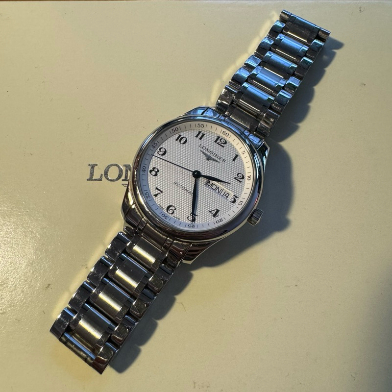 LONGINES 浪琴 Master Collection 巨擘系列 白色款 經典麥粒紋機械腕錶 38.5mm