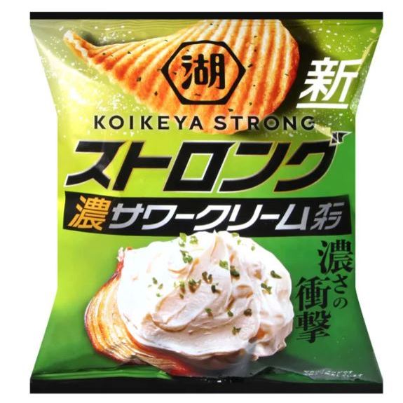 日本 湖池屋 洋芋片 酸奶油 洋蔥 風味 55g 箱購 x 12包