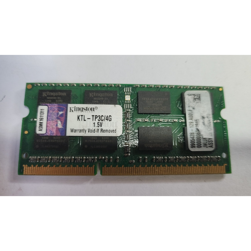 含稅 金士頓 筆電記憶體 DDR3 1600 4GB 4G 終身保固 KTL-TP3C/4 02R106