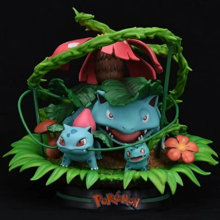 【神奇寶貝】妙蛙種子進化組 妙蛙進化三階 妙蛙種子 妙蛙草 妙蛙花 寶可夢 進化 擺件 擺飾 收藏 進化組模型