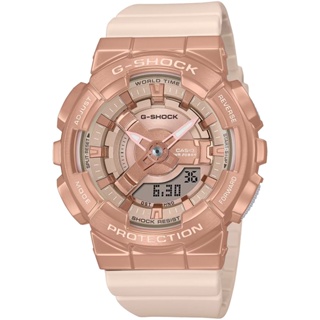 CASIO 卡西歐 G-SHOCK ITZY留真配戴款 粉紅金優雅手錶 女錶 GM-S110PG-4A