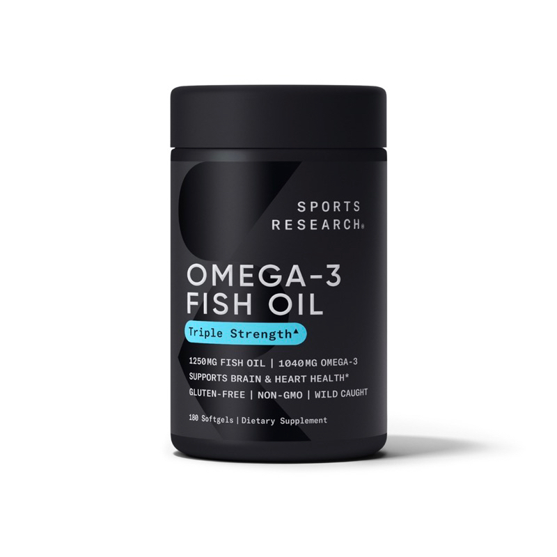 美國空運🇺🇸Sports Research三倍強度Omega-3 魚油 1250 毫克軟膠囊