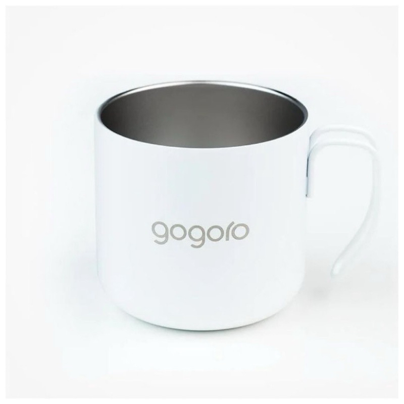 ［全新］gogoro真空隔熱不鏽鋼馬克杯 露營杯 白色350ml