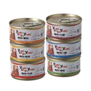 YAMI YAMI 亞米亞米 小金罐80g【單罐】 提供愛犬成長發育所需均衡營養 狗罐頭『㊆㊆犬貓館』