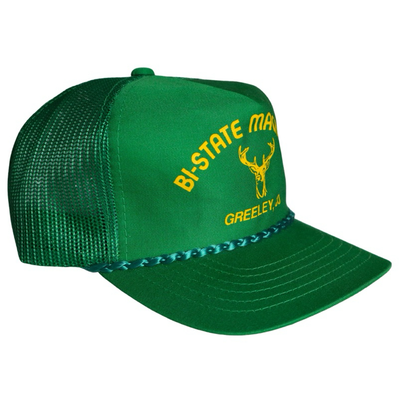 「富士鳥」古著 80-90s BI-STATE Machinery 綠色卡車司機網帽