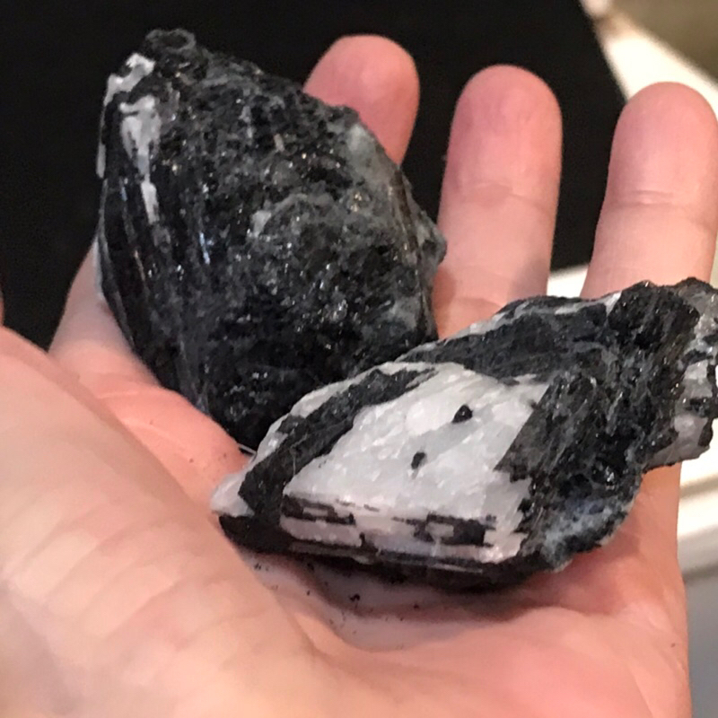 黑碧璽 白水晶共生 133克 電氣石 圖中全部 原礦 標本 避邪 編號H423-1