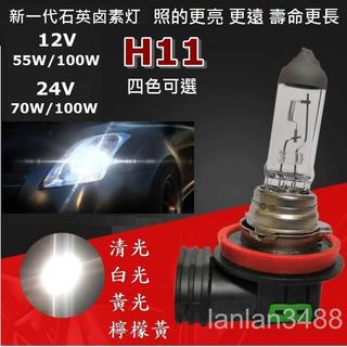 台灣出貨 12V 24V 超值 石英鹵素燈 H11 耐高溫大燈燈泡 前燈 55W 100W 全規格 四色可選