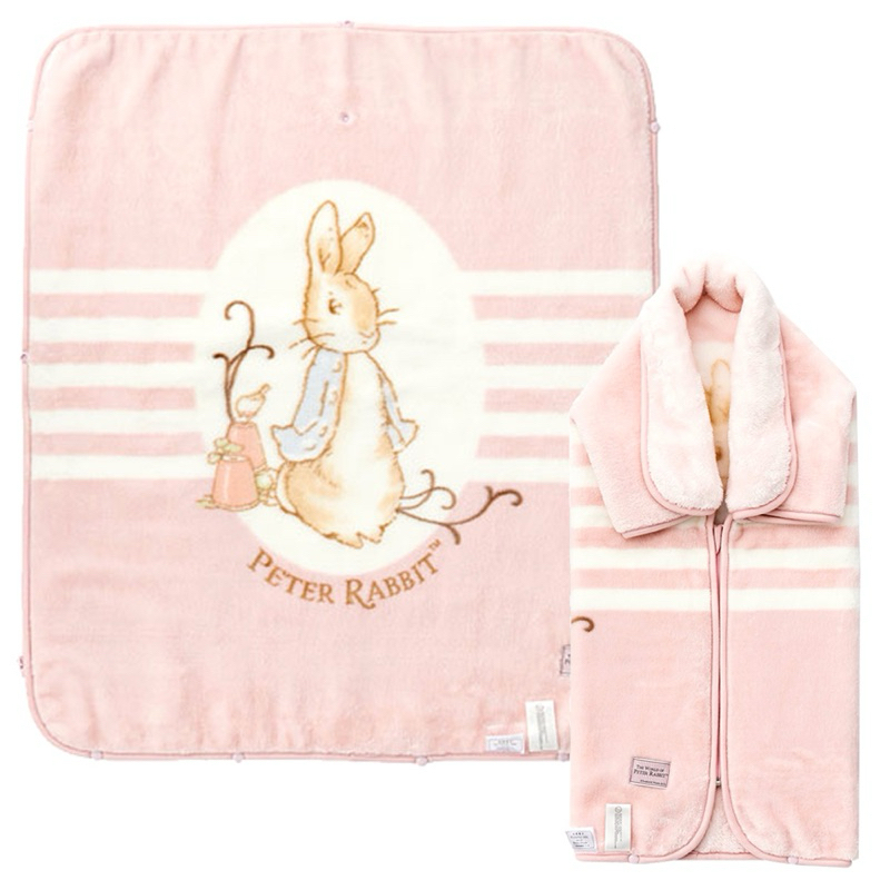 全新便宜轉Peter Rabbit 經典比得兔嬰兒防踢袖毯禮盒（粉）