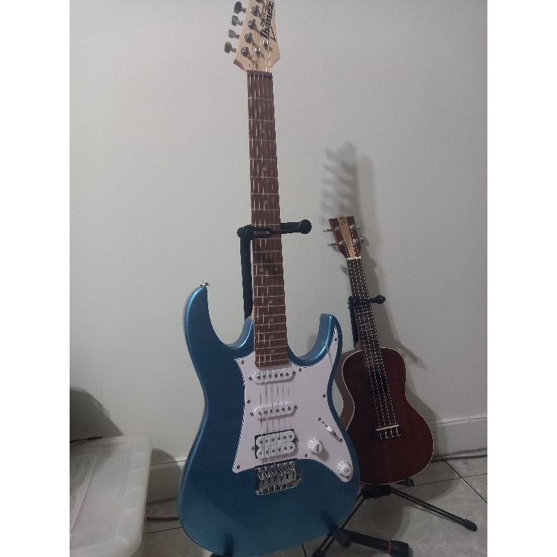 Ibanez 藍色電吉他 GRX40 二手近全新 附吉他架、導線、吉他包、調音器、pick 新手初學適用