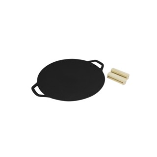 勳風 石墨烯不沾塗層燒烤盤30CM(附原木防燙手柄) HFN-Y6627