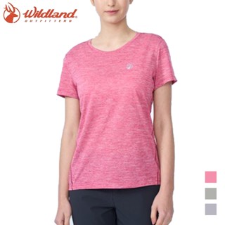 【WILDLAND 荒野】女彈性輕量麻花排汗圓領衣 S~3XL 短袖上衣 圓領短T 排汗衣 中大尺碼 0B01609