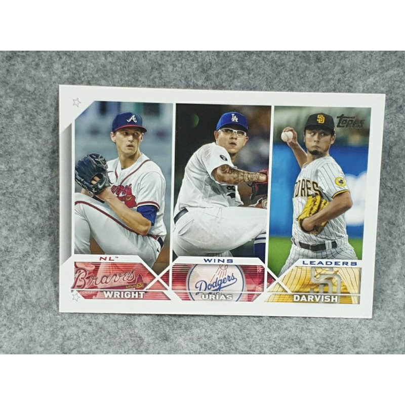 2023 Topps NL Leaders 284 Yu Darvish Julio Urías Kyle Wright