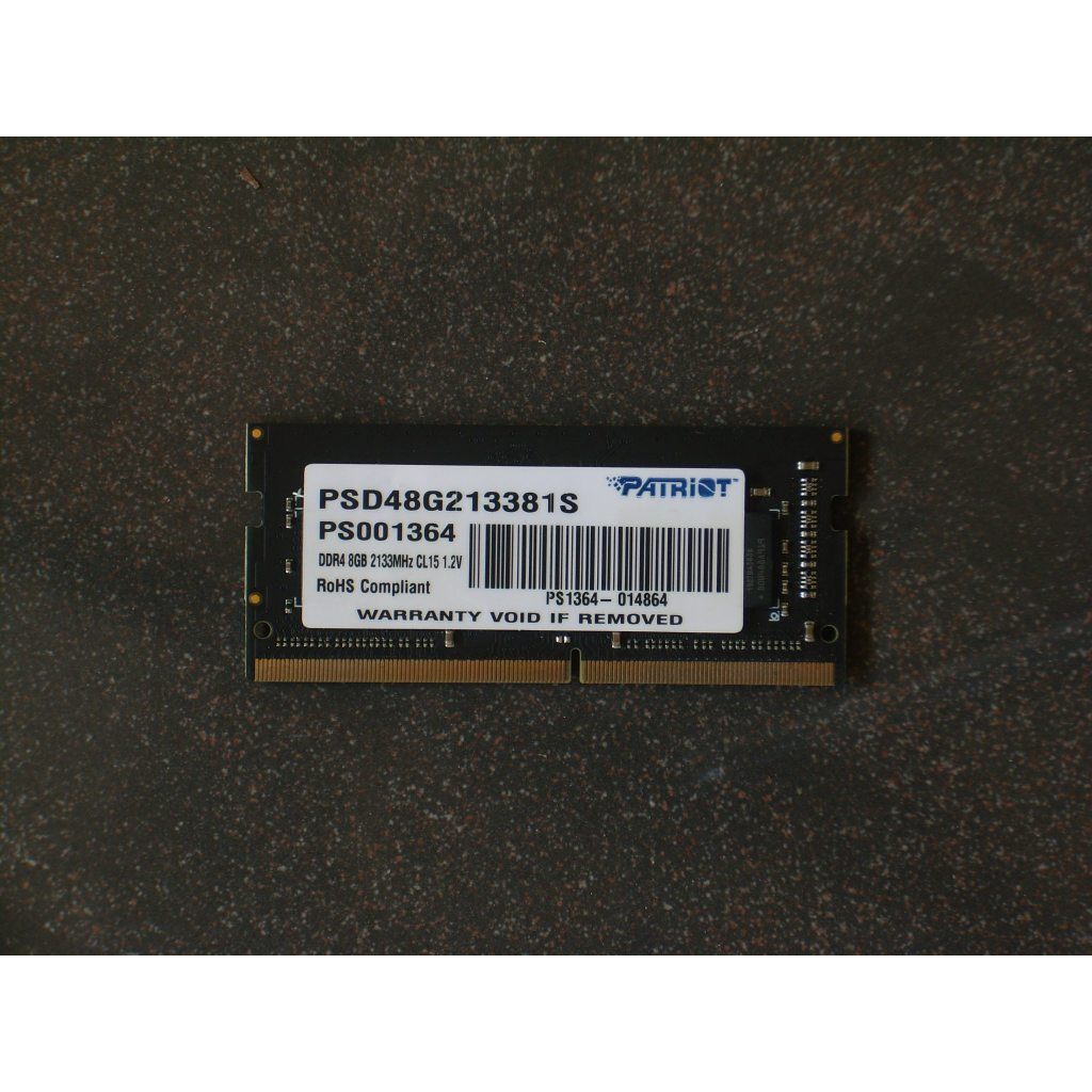 Patriot 美商博帝 筆電用 DDR4 8G 記憶體