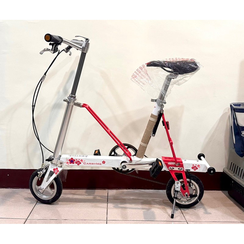 ❤️Mina.Sidewalk❤️全新CarryMe SD 8”單速 鋁合金 輕量 折疊腳踏車/自行車 櫻花版🌸