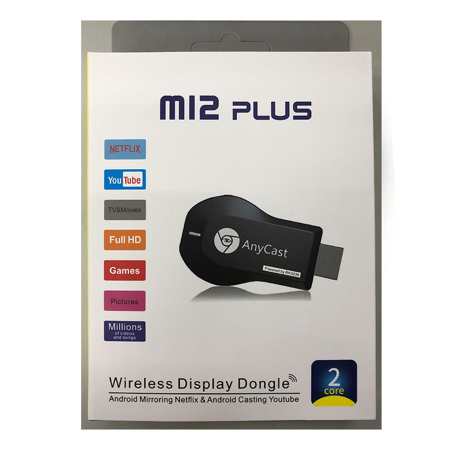 M12 Plus手機投影電視 電視器 電視棒 蘋果/安卓4K HDMI無線同屏器Q4 plus支持2.4G+5G