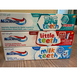澳洲Macleans無糖低氟嬰幼兒兒童牙膏