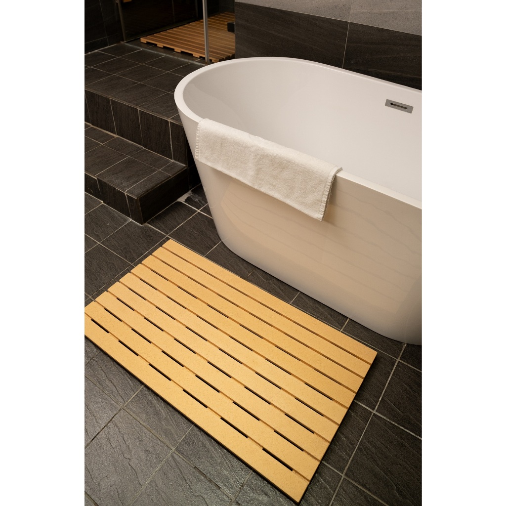 [時代木防水家具]桑拿踏板90x65x 2.4cm)/浴室地板/陽台地板/ 戶外地板/防滑踏板