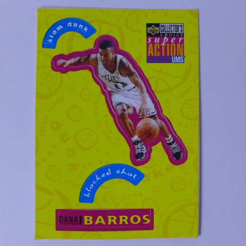 ~Dana Barros~NBA球星/達納·巴羅斯 1996年UD CHOICE.NBA貼紙特殊卡